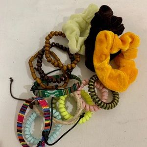 NWOT bracelets & scrunchies